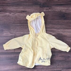 Zara | 6-9 mo | Butter Yellow Hooded Windbreaker Jacket